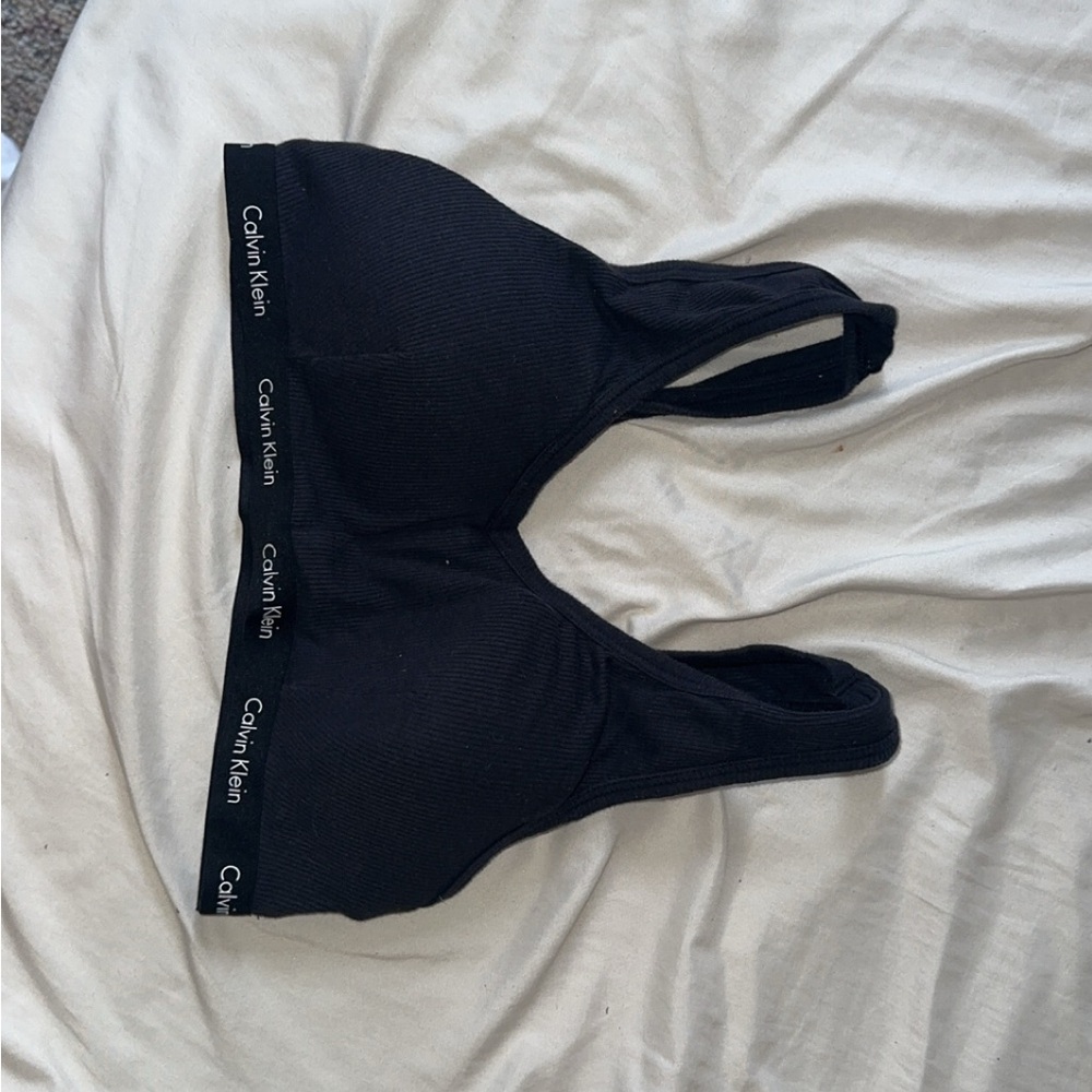 Calvin Klein Black Bralette with Logo Band